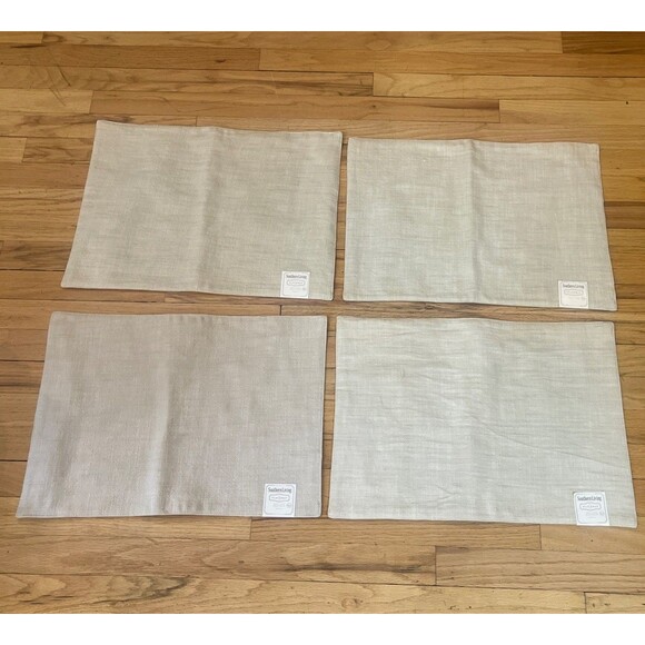 Southern Living Placemat Set Of 4 Khaki - Picture 1 of 5